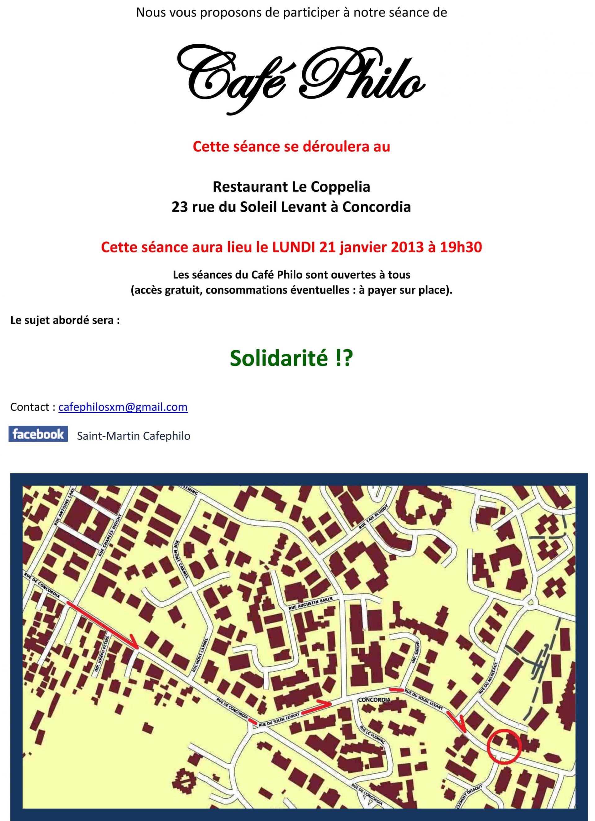 Cafe Philo - invitation 21 janvier 2013