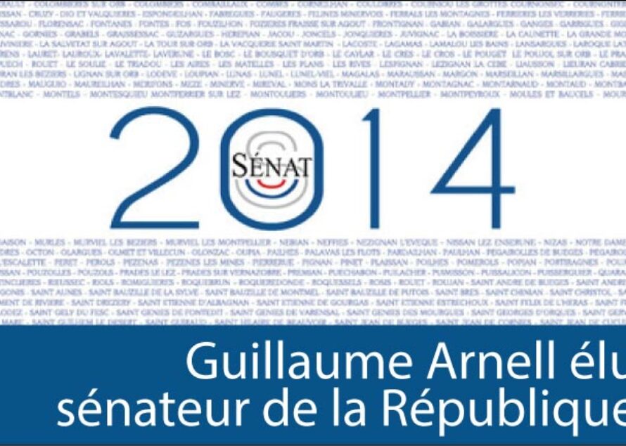 Sénatoriales 2014 – Guillaume Arnell élu sénateur