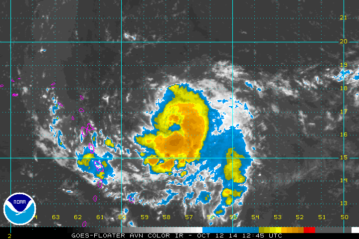 Figure 1. Image satellite de l’Invest 90L. Crédit image : NOAA-GOES