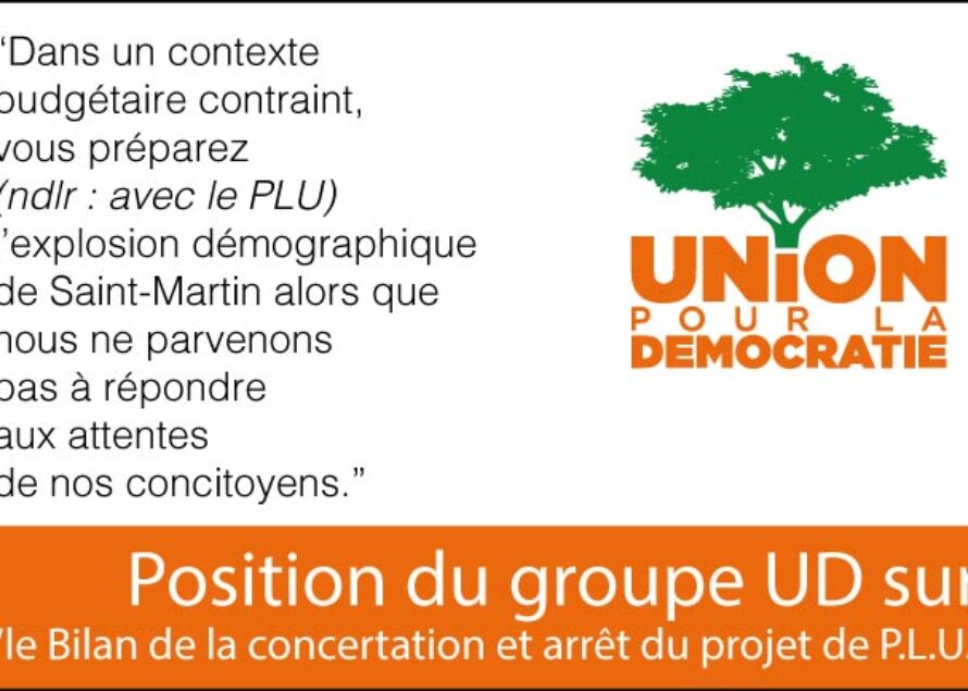 Conseil Territorial du 25 juin 2015 – Position du groupe UD sur “le Bilan de la concertation et arrêt du projet de P.L.U.”