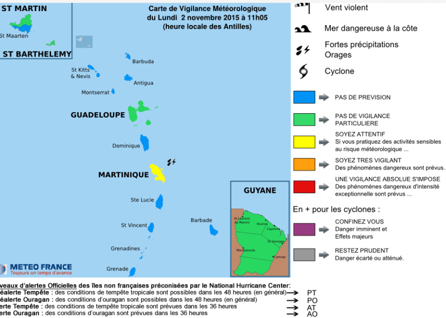 Une onde tropicale traverse l’arc antillais : Son activité va s’accentuer sur la Martinique dés cet après-midi