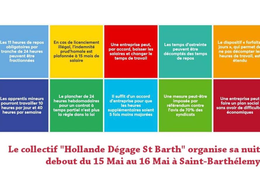 Le collectif ” Hollande Dégage St Barth ” organise sa nuit debout du 15 Mai au 16 Mai à Saint-Barthélemy