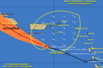 SXMCYCLONE : Le cyclone tropical potentiel n° 9 est situé à 700 Km au Sud Est de Port au Prince