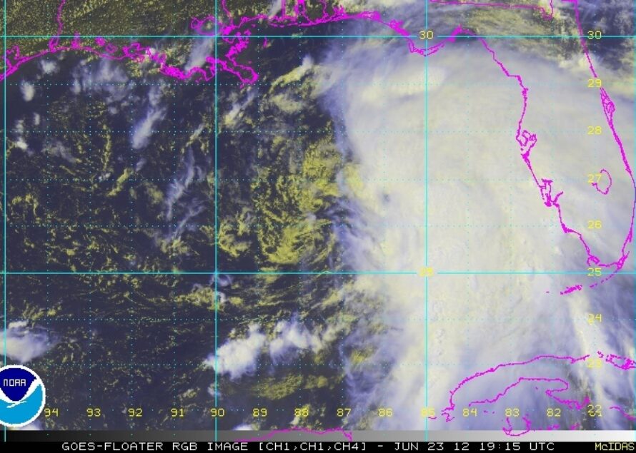 Naissance de la tempête tropicale DEBBY dans le Golfe du Mexique