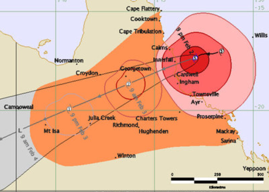 Le nord-est de l’Australie sous l’oeil du cyclone Yasi