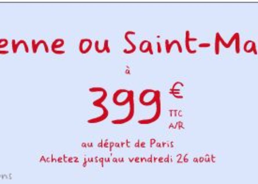 COMMUNIQUE: Promo Air France – Les Antilles pour 399 € !