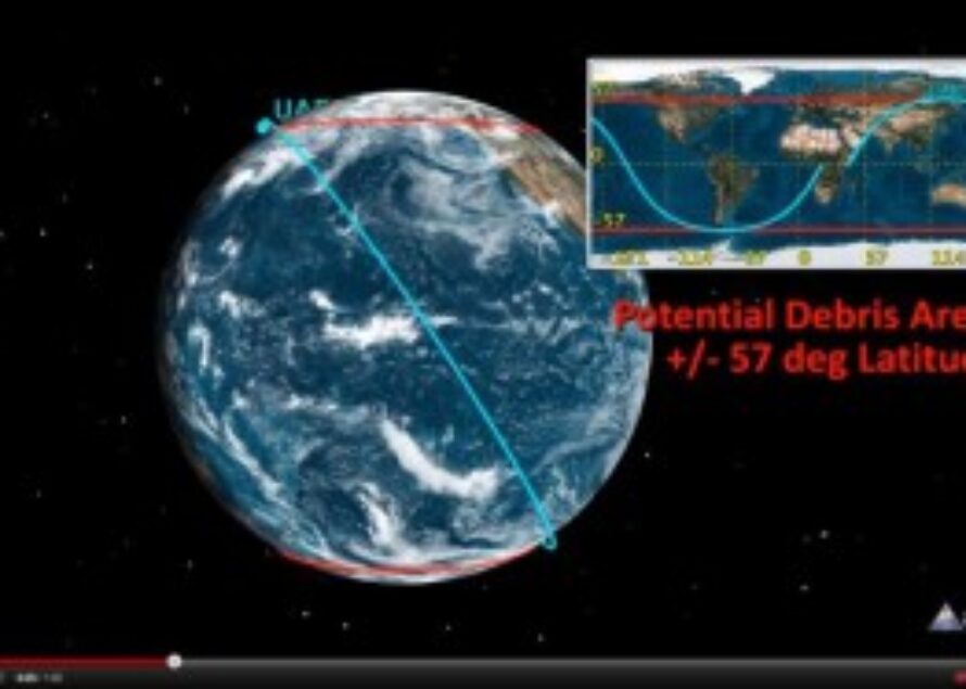 Vidéo virale : simulation de la chute du satellite UARS