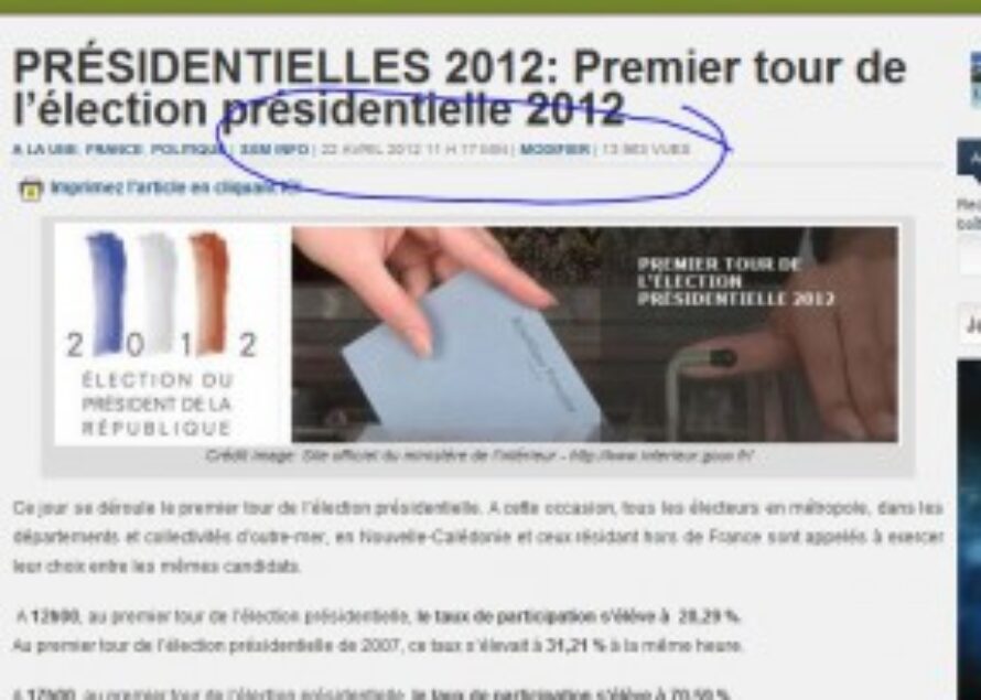 France-Election: audience inédite pour les sites francophones étrangers, dont belges