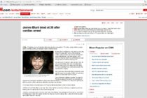 HOAX INTERNET: James Blunt serait décédé d’une crise cardiaque