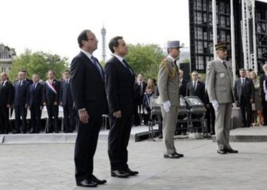 Hollande et Sarkozy ensemble ce matin pour la cérémonie du 8 mai