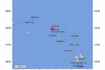 Séisme de magnitude 4.1 sur la région de St-Martin samedi 2 juin à 20h33 à 18 km de Cul de Sac