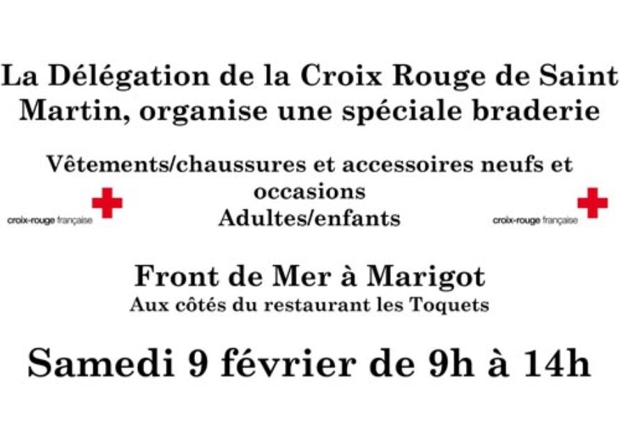 Braderie Croix Rouge de Saint Martin Samedi 9 Février