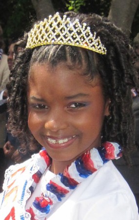 Genesis Meyers, Little Miss St. Martin (2012) as a storyteller at Jubilee library on July 6, 2013