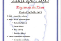 Ticket Sport 2013, c’est fini …