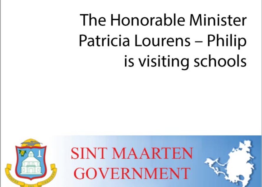 Sint Maarten : Minister of Education Hon. Patricia Lourens-Philip is visiting schools
