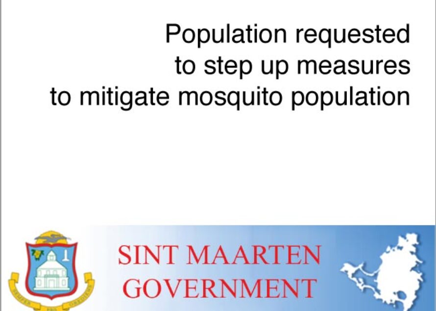 Sint Maarten : Population requested to step up measures to mitigate mosquito population