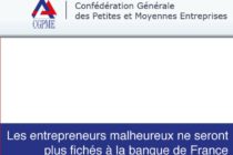 Economie : Les entrepreneurs malheureux ne seront plus fichés à la Banque de France