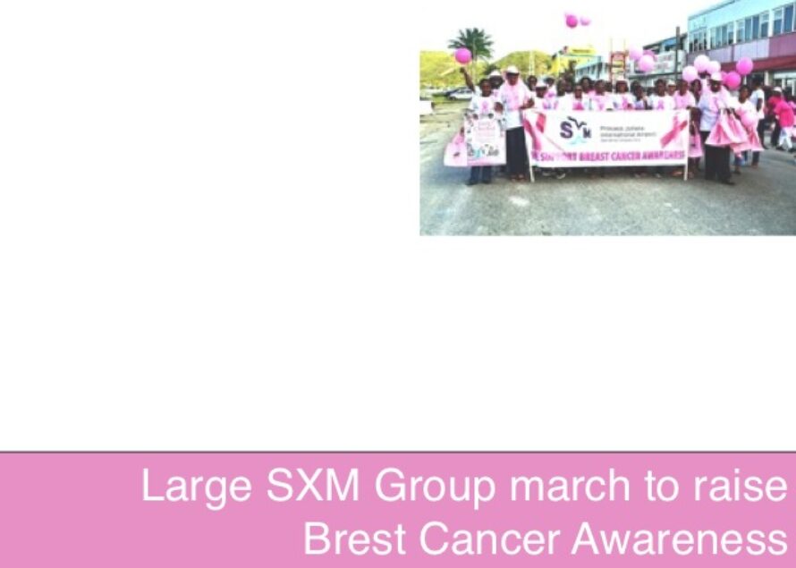 Sint Maarten. Breast Cancer Awareness in Pink Parade