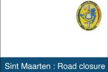 Sint Maarten. Road closure