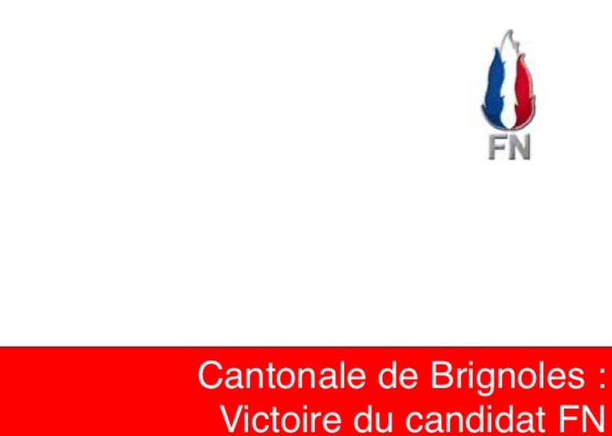 France. Victoire du candidat FN à la cantonale de Brignoles