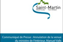 Saint-Martin. Communiqué de la Collectivité suite à l’annulation de la venue du ministre de l’Intérieur, Manuel Valls