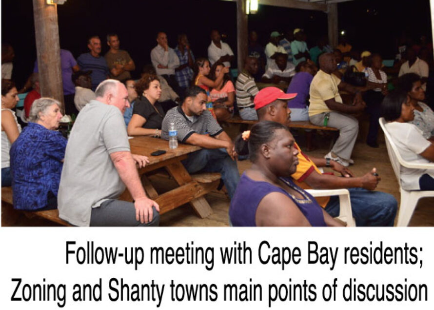 Sint Maarten. Minister Lake has follow-up meeting with Cape Bay residents