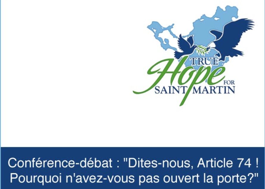 Association. True hope for Saint-Martin organise sa première conférence-débat
