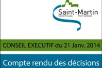Saint-Martin. Compte-rendu du Conseil exécutif du 21 janvier 2014