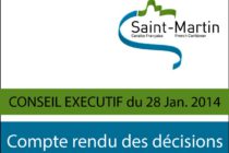 Saint-Martin. Compte rendu du Conseil Exécutif du mardi 28 janvier 2014