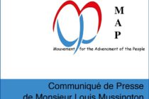 Saint-Martin. Communiqué de presse de Monsieur Louis Mussington, Président du MAP