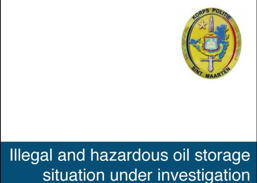 Sint Maarten. Police investigates illegal oil storage in Sucker garden