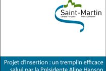 Saint-Martin. Un projet d’insertion salué par la Présidente Aline Hanson
