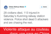 Chine. Attaque au couteau dans une gare : 28 morts
