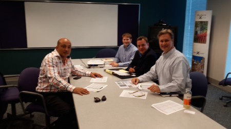 Left to right, CEO Mark Mingo with RCL officials Marc Miller, Federico Gonzalez-Denton and Christopher Allen.