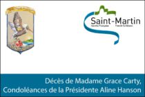 Saint-Martin. Décès de Madame Grace Carty, condoléances de la Présidente