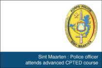 Sint Maarten. Police officer attends advanced CPTED course
