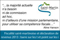 Saint-Martin. Aline Hanson, Présidente de la Collectivité… et la fiscalité…