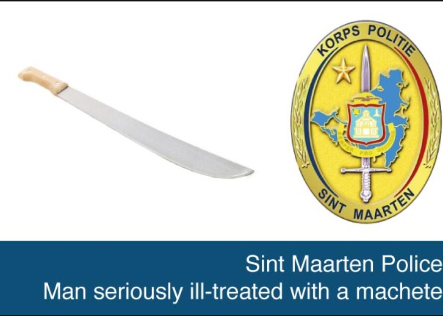 Police report. Man seriously ill-treated with a machete