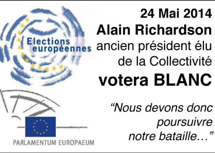 Européennes. Alain Richardson appelle à un vote blanc !