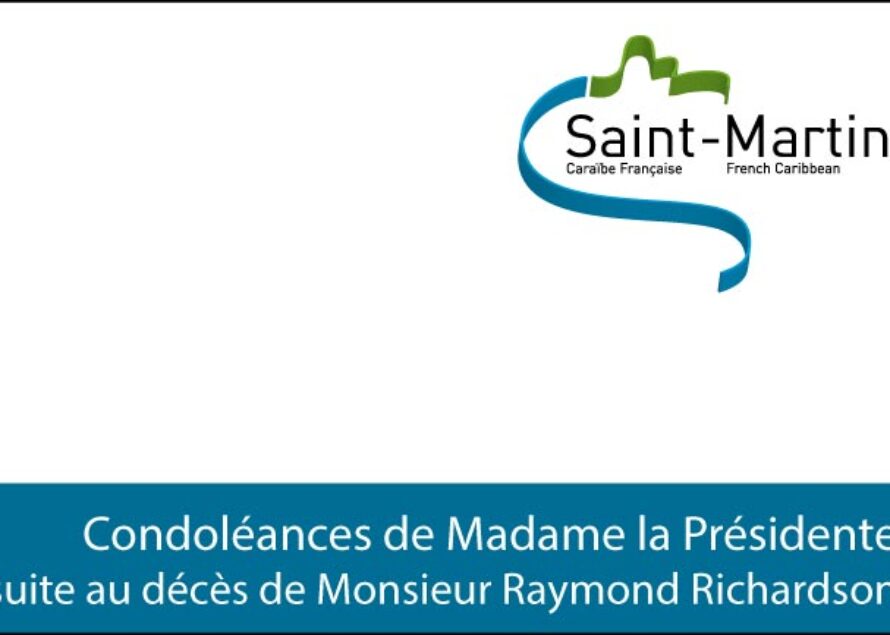 Saint-Martin. Condoléances de la Présidente Aline Hanson suite au décès de Raymond Richardson