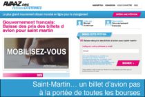 Pétition Avaaz. Pour une baisse des pris des billets d’avion à destination de Saint-Martin
