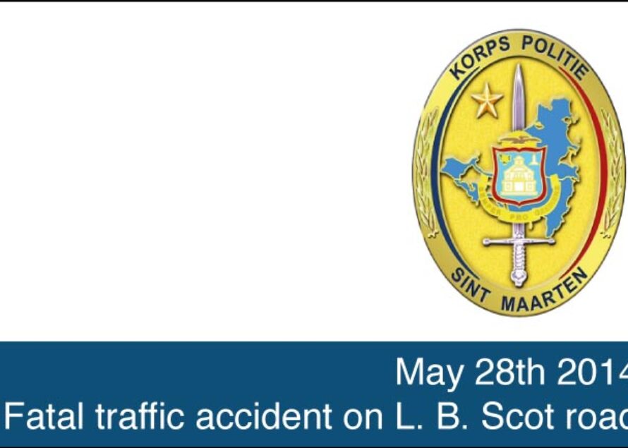 Sint Maarten. Fatal traffic accident on L. B. Scot road