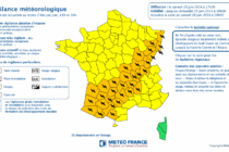 Métropole. 32 départements en alerte orange Orages, Grêle et vent violent.