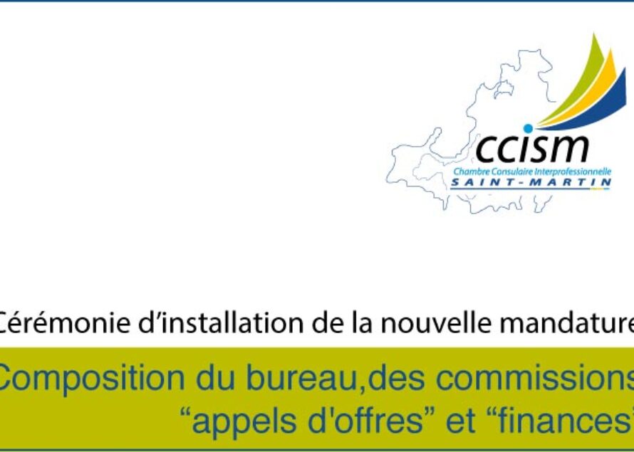 CCISM. Composition du bureau, des commissions “appels d’offres” et “finances”