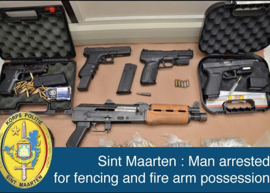 Sint Maarten. Man arrested for fencing and fire arm possession