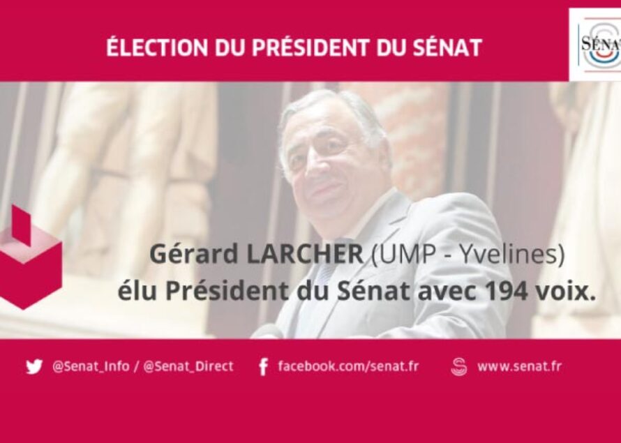 Élection du Président du Sénat : Gérard Larcher s’impose