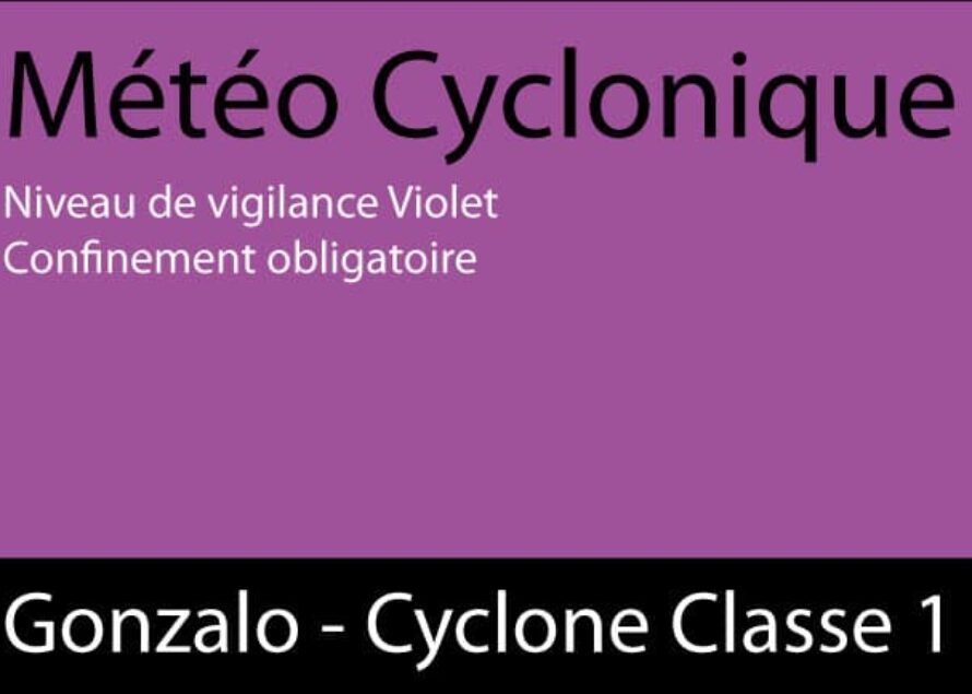 Gonzalo Cyclone Classe 1 – Suivi de vigilance N°6, pour les Iles du Nord : Saint-Martin et Saint-Barthélemy, Lundi 13 octobre 2014 à 17h51 locales