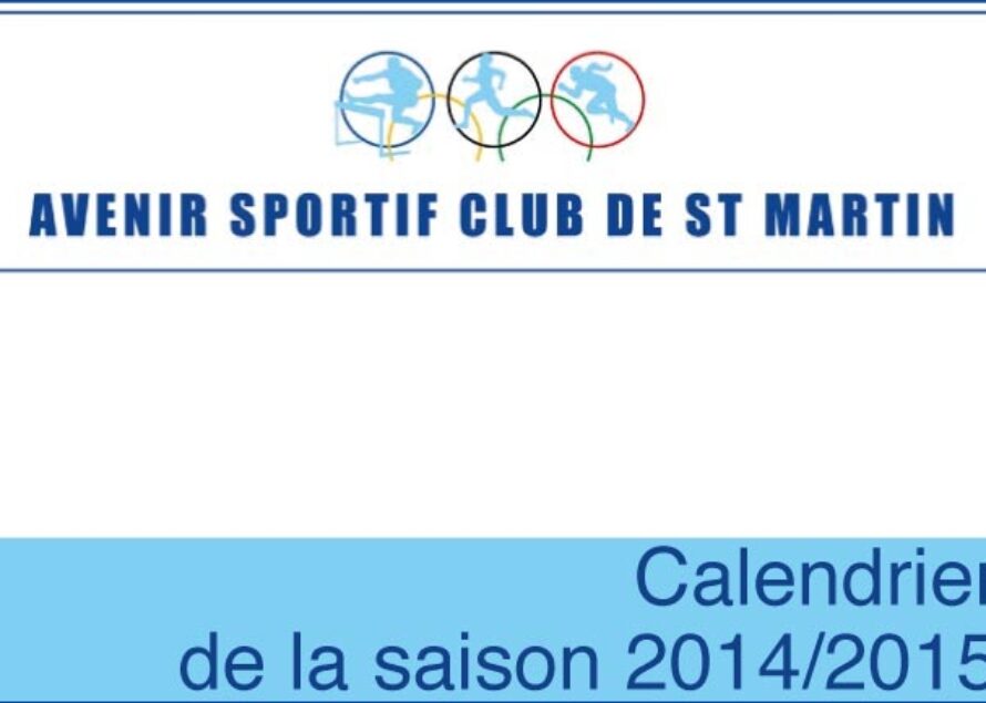Sport – Le calendrier de l’Avenir Sportif Club de Saint-Martin