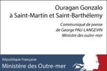 Communiqué de presse de George PAU-LANGEVIN Ministre des outre-mer