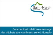 Communiqué de la Collectivité de Saint-Martin relatif au ramassage des déchets et encombrants suite à Gonzalo